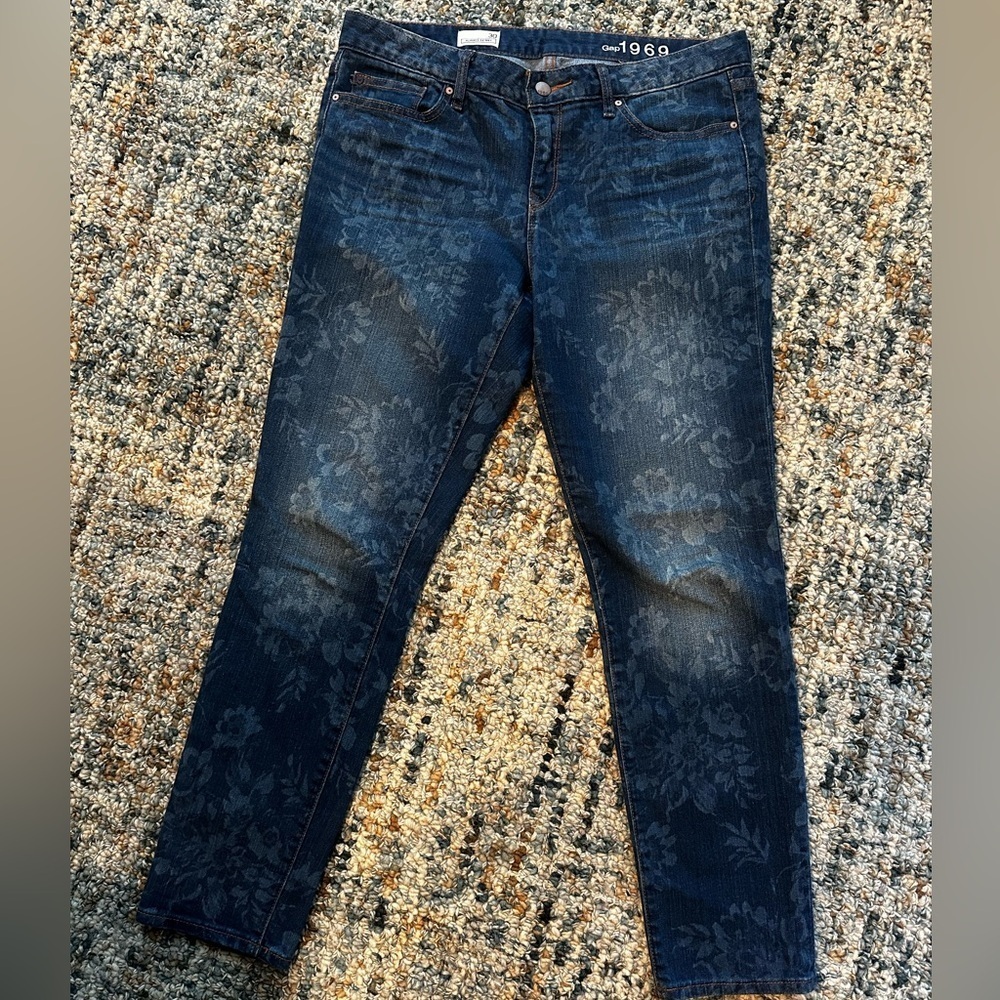 Gap - Always Skinny - Floral Printed Jeans - size 30